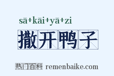 撒开鸭子是什么意思的图片